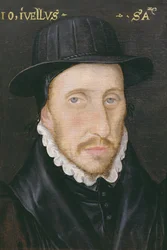Porträt von John Jewell (1522-71), Fellow des Corpus Christi College, Oxford und Bischof von Salisbury